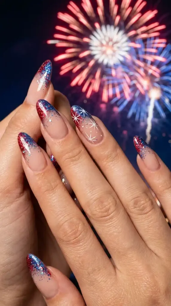 Fourth of July nails