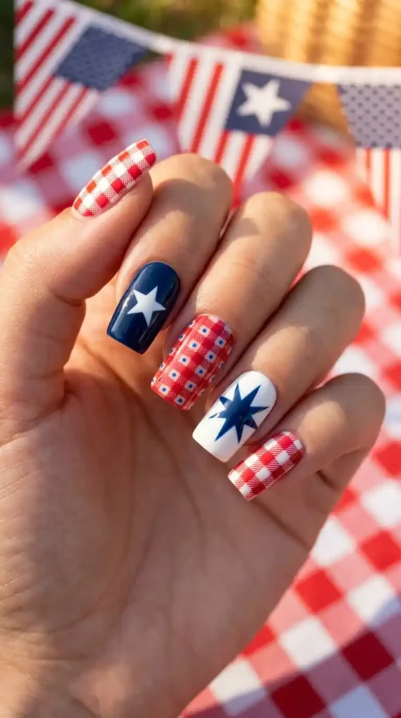 Fourth of July nails