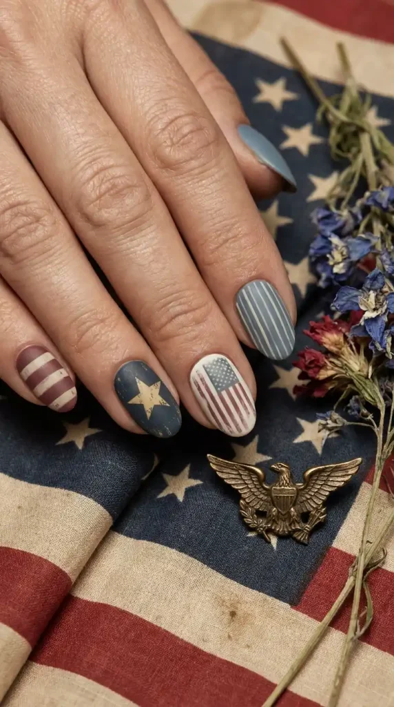 Fourth of July nails