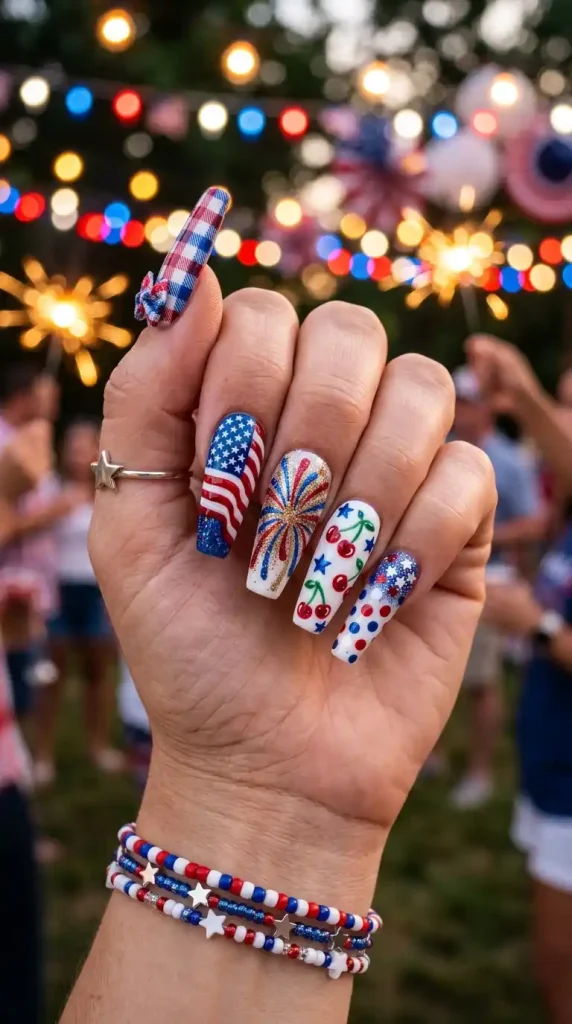 Fourth of July nails