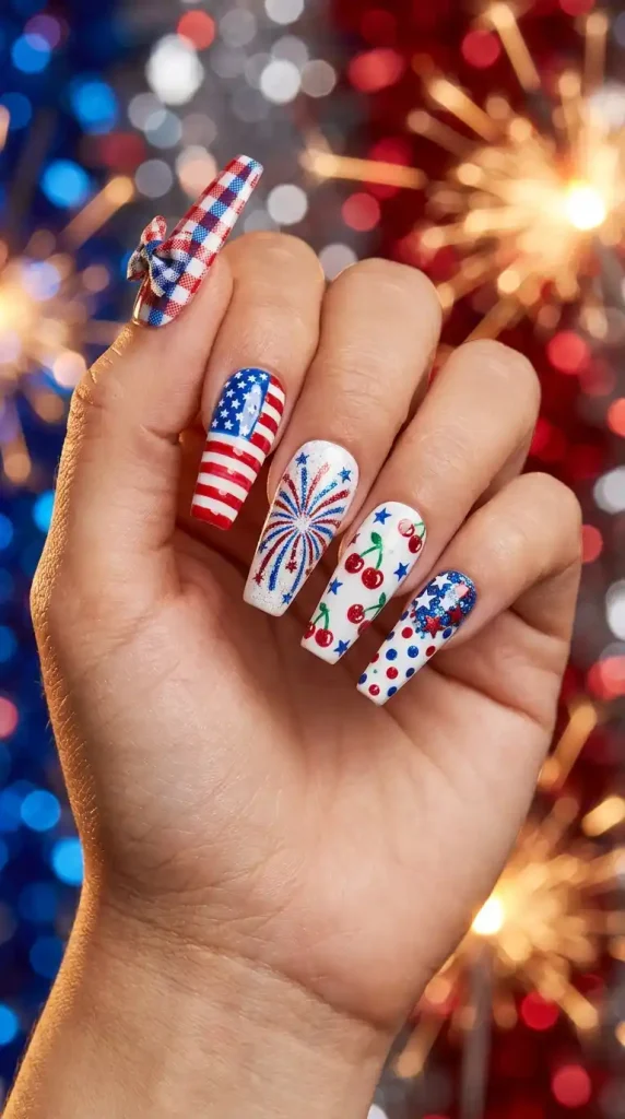 Fourth of July nails