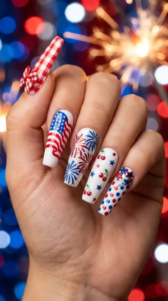 Fourth of July nails