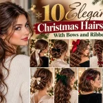 Christmas hairstyles with bows
