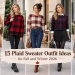 Plaid sweater outfits