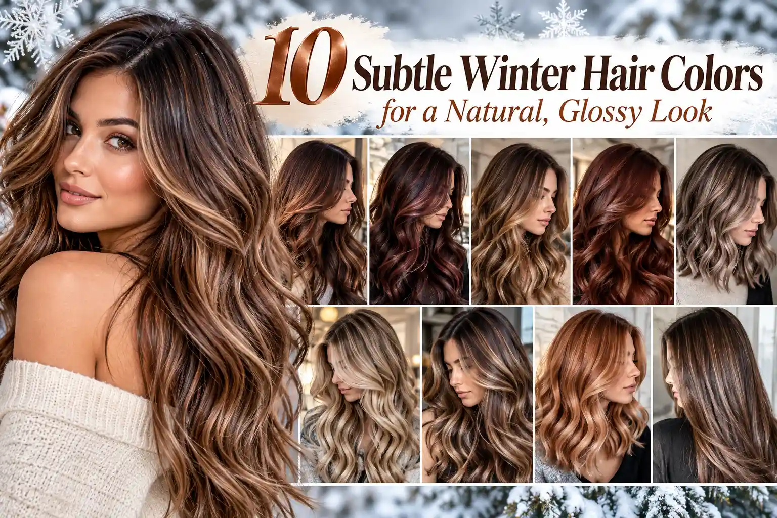 10 Subtle Winter Hair Colors for a Natural, Glossy Look winter hair color ideas